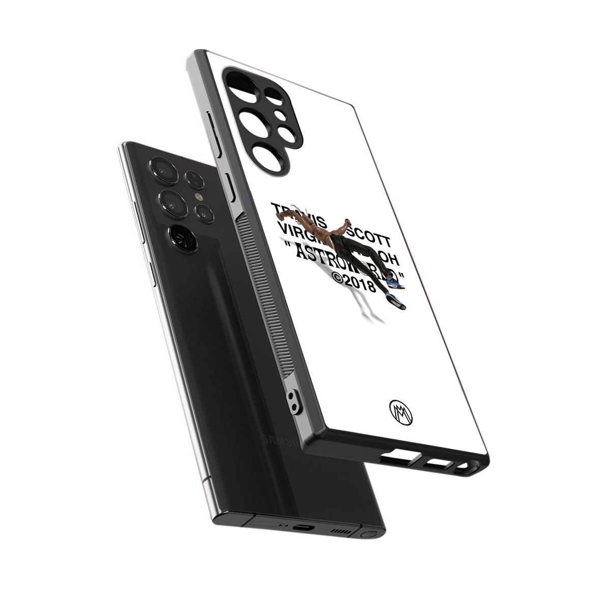 travis scott back phone cover | glass case for samsung galaxy s23 ultra