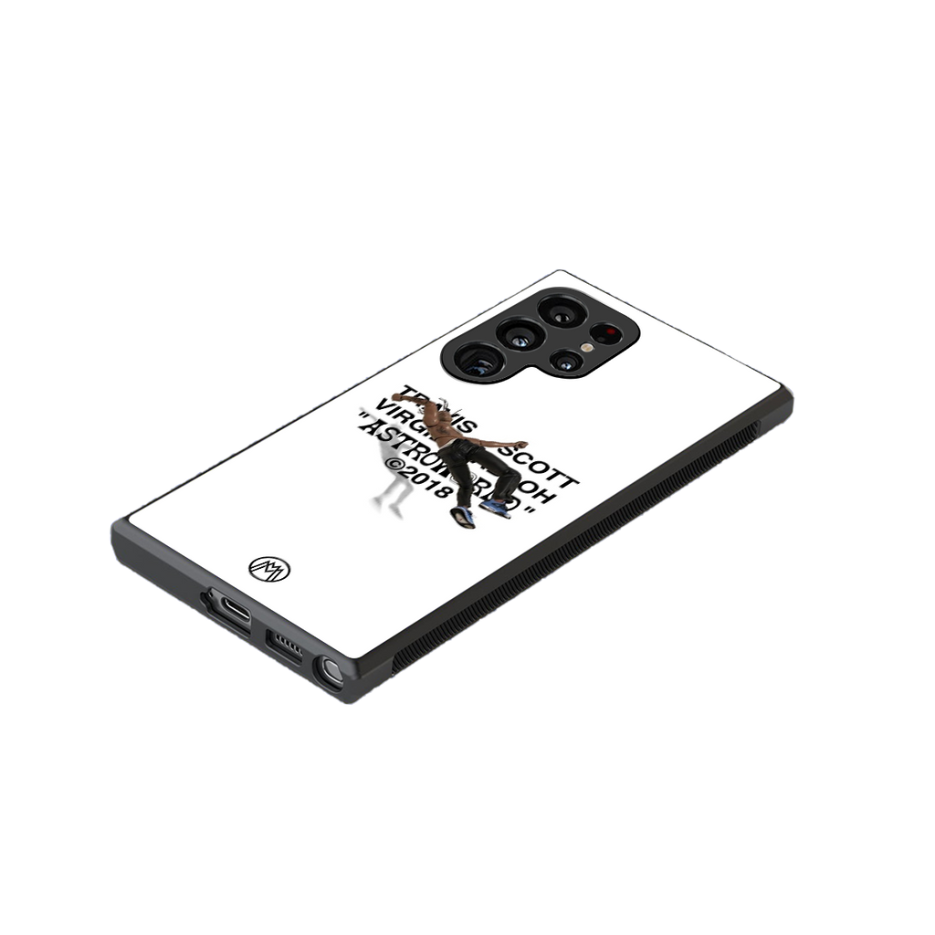 travis scott back phone cover | glass case for samsung galaxy s23 ultra