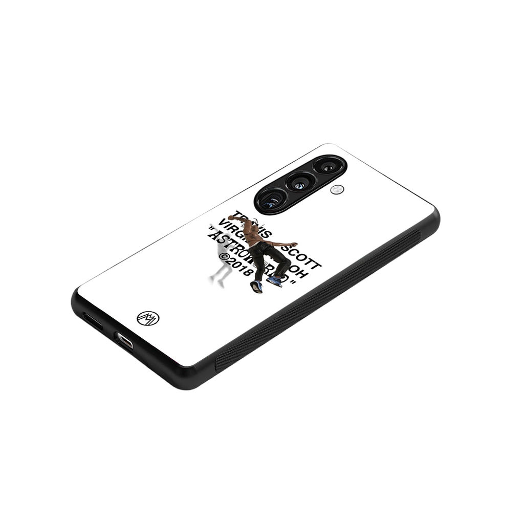 travis scott back phone cover | glass case for samsung galaxy s24 fe
