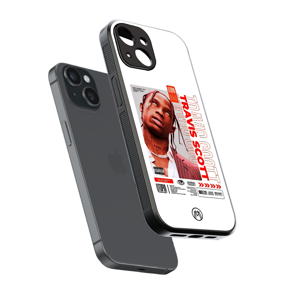 travis scott utopia back phone cover | glass case for iphone 13 mini