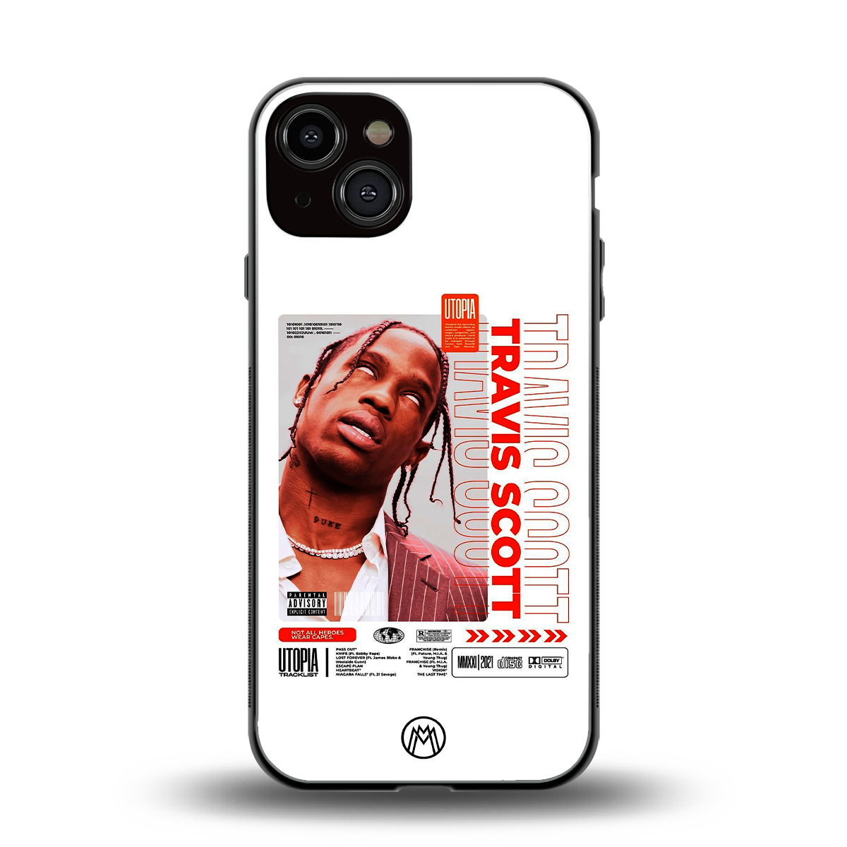 travis scott utopia back phone cover | glass case for iphone 13