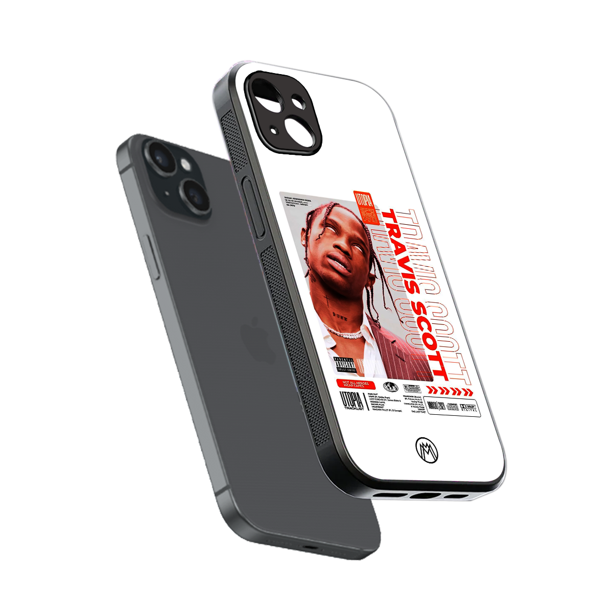 travis scott utopia back phone cover | glass case for iphone 15 plus