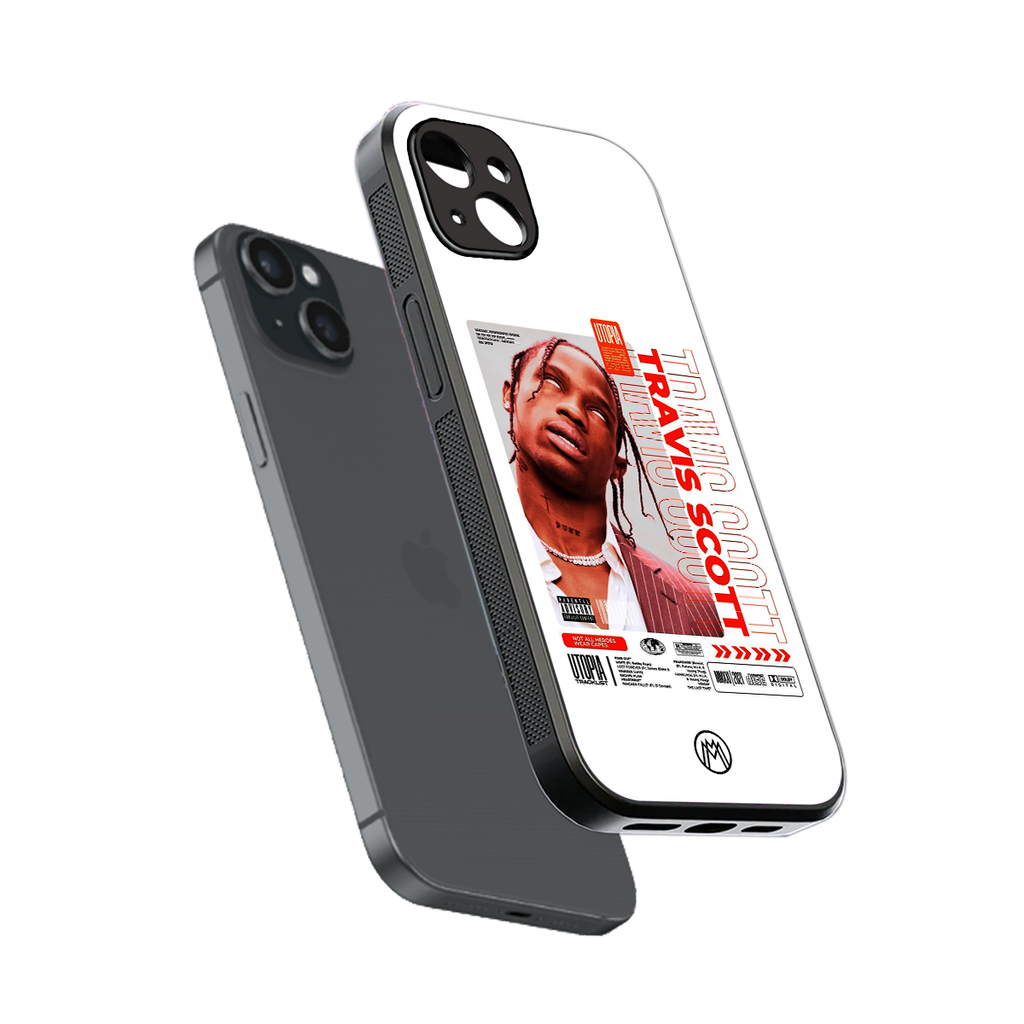 travis scott utopia back phone cover | glass case for iphone 14 plus