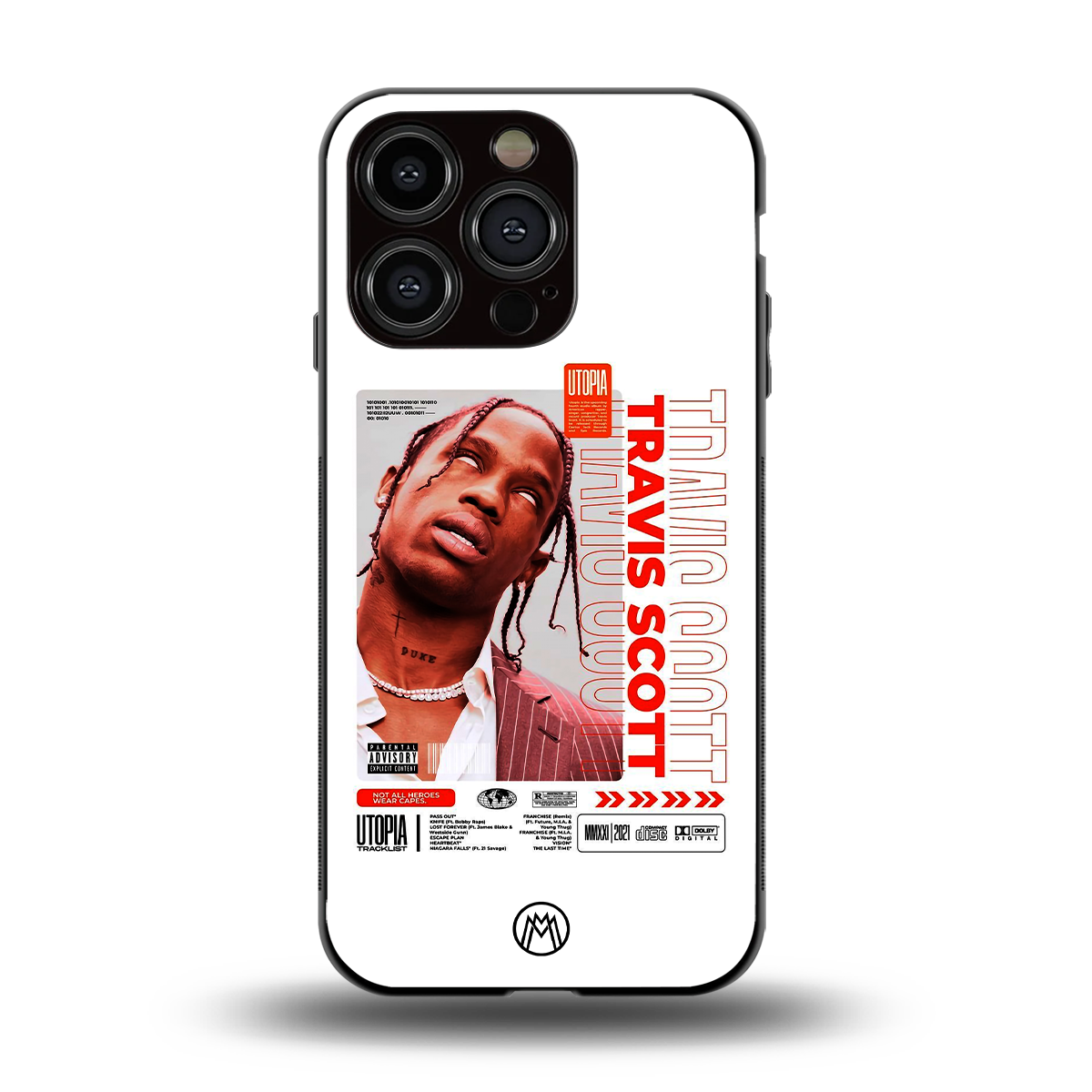 travis scott utopia back phone cover | glass case for iphone 15 pro