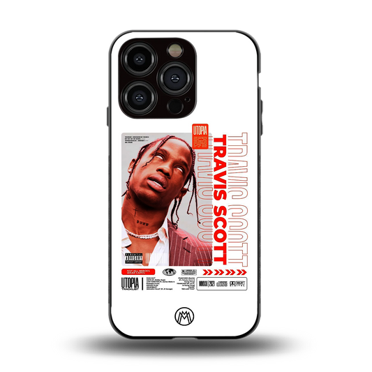 travis scott utopia back phone cover | glass case for iphone 15 pro