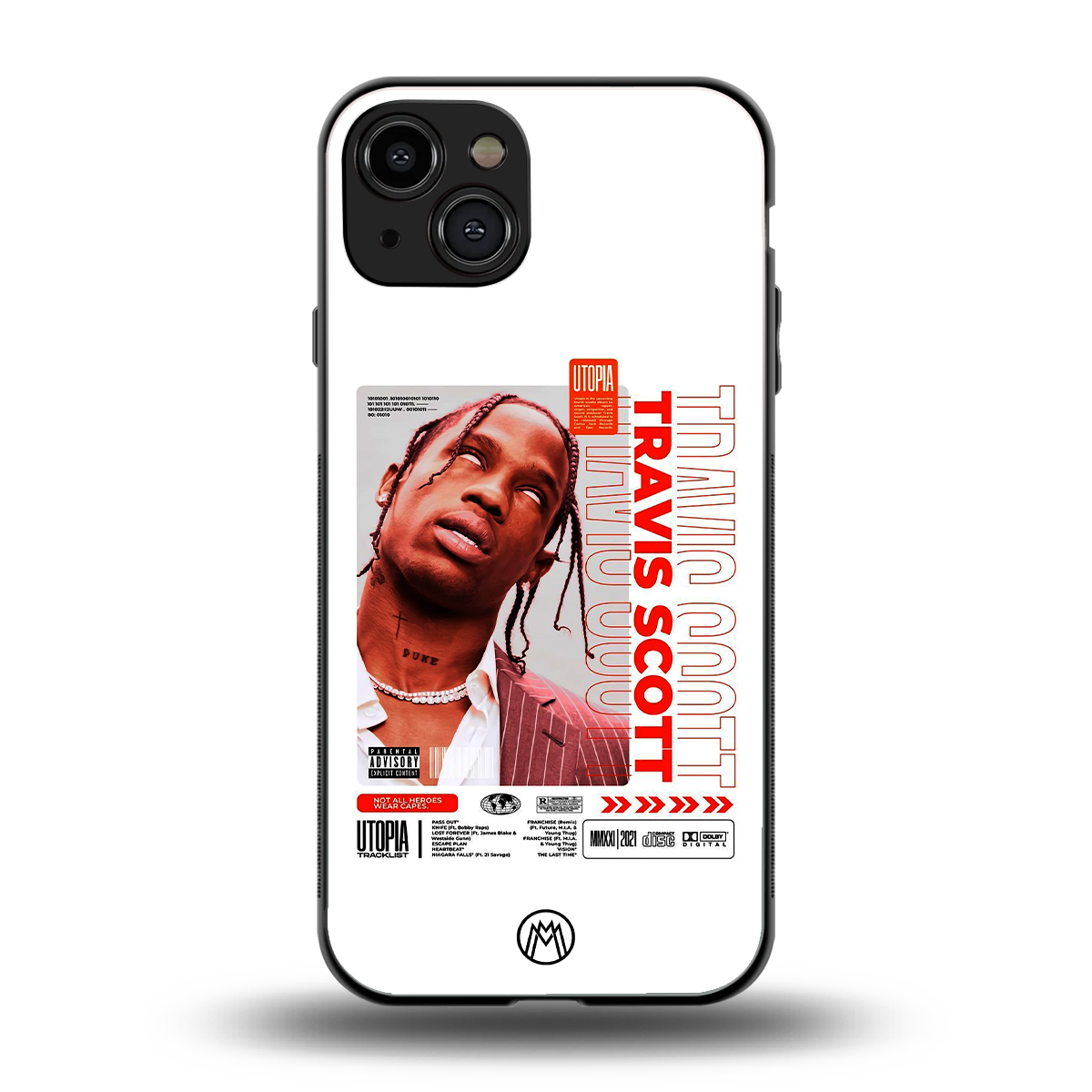 travis scott utopia back phone cover | glass case for iphone 14