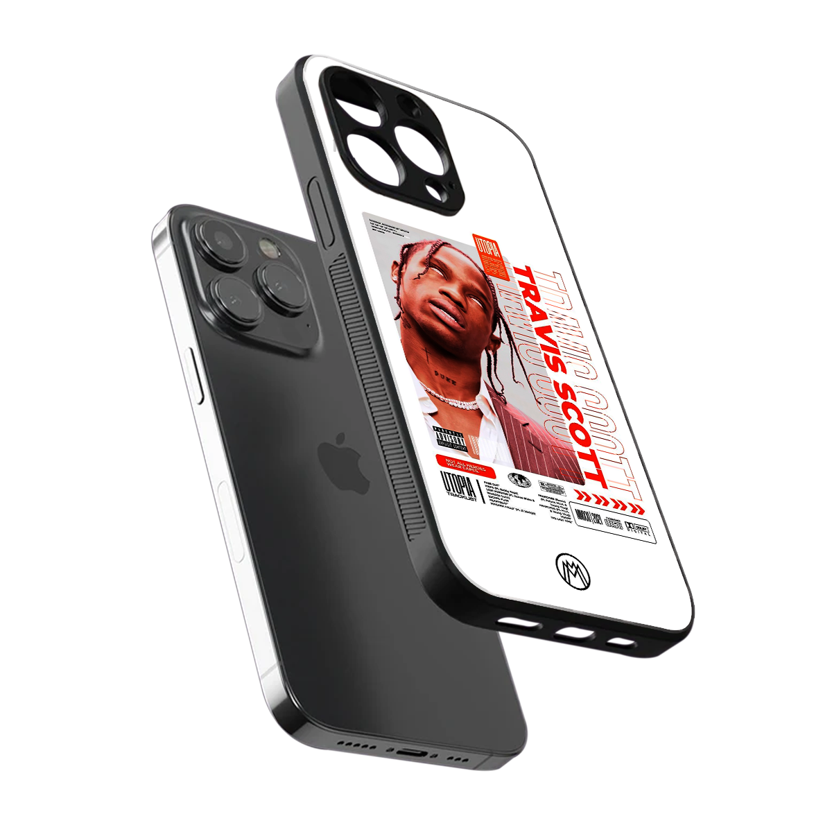 travis scott utopia back phone cover | glass case for iphone 15 pro