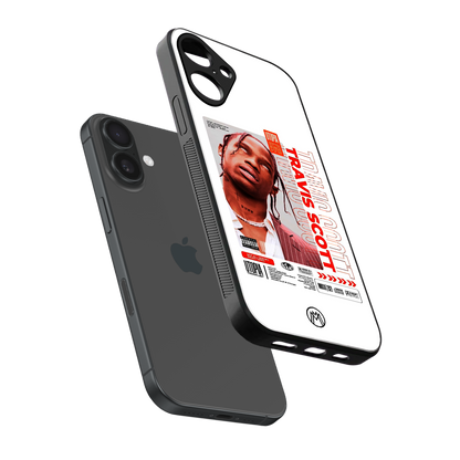 travis scott utopia back phone cover | glass case for iphone 16 plus