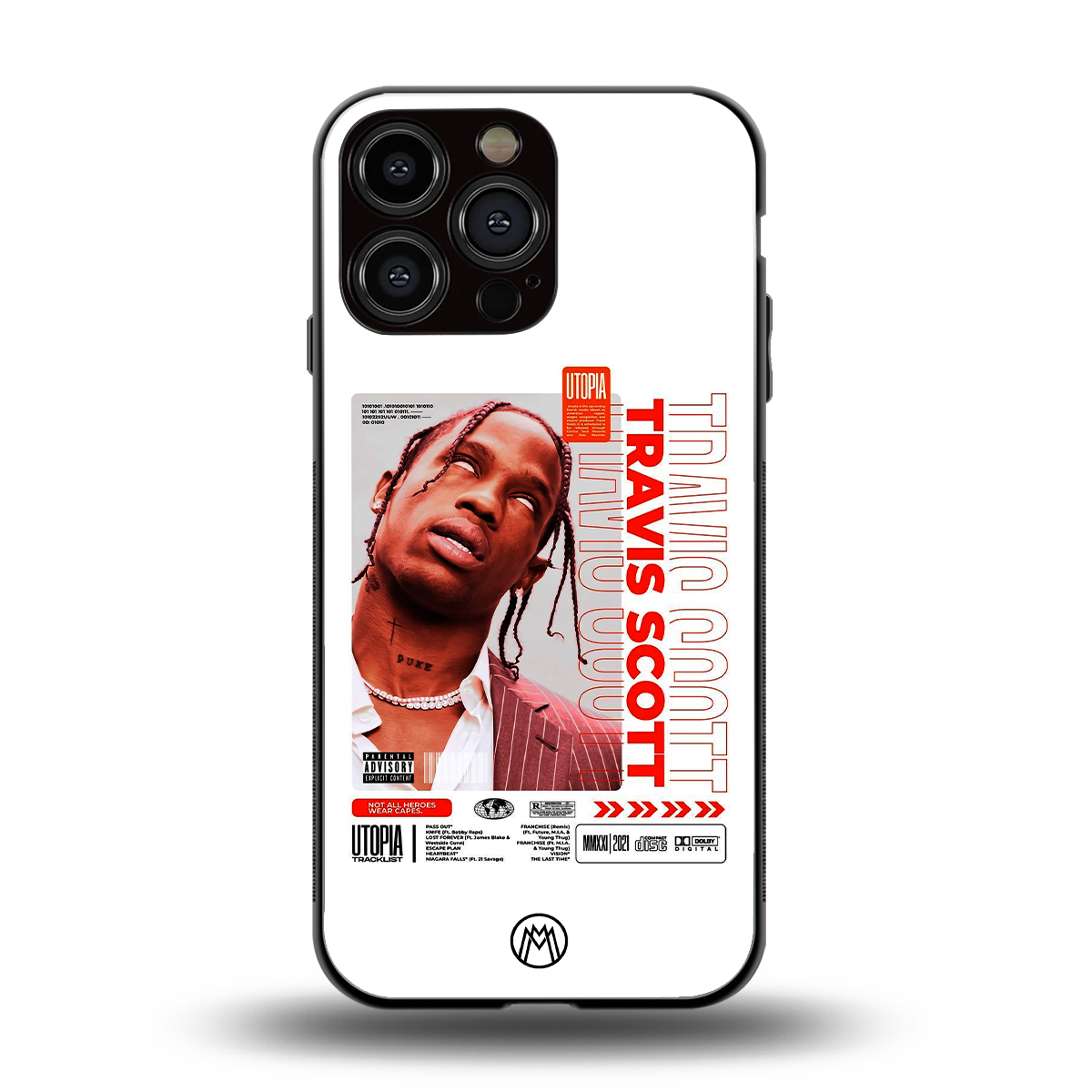 travis scott utopia back phone cover | glass case for iphone 16 pro max