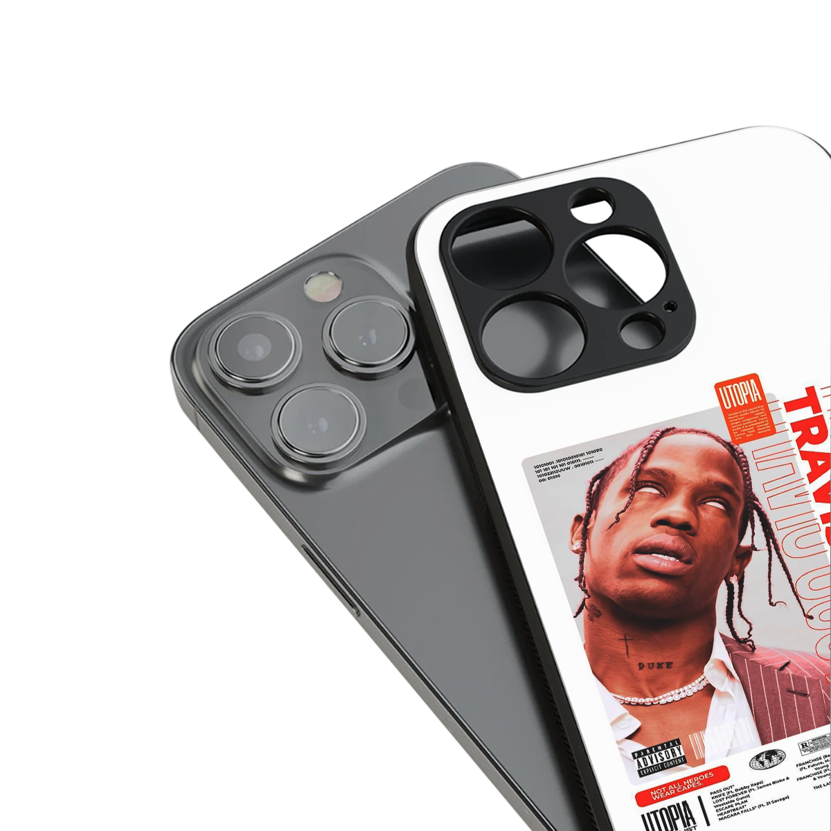 travis scott utopia back phone cover | glass case for iphone 15 pro