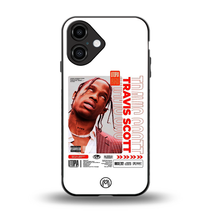 travis scott utopia back phone cover | glass case for iphone 16
