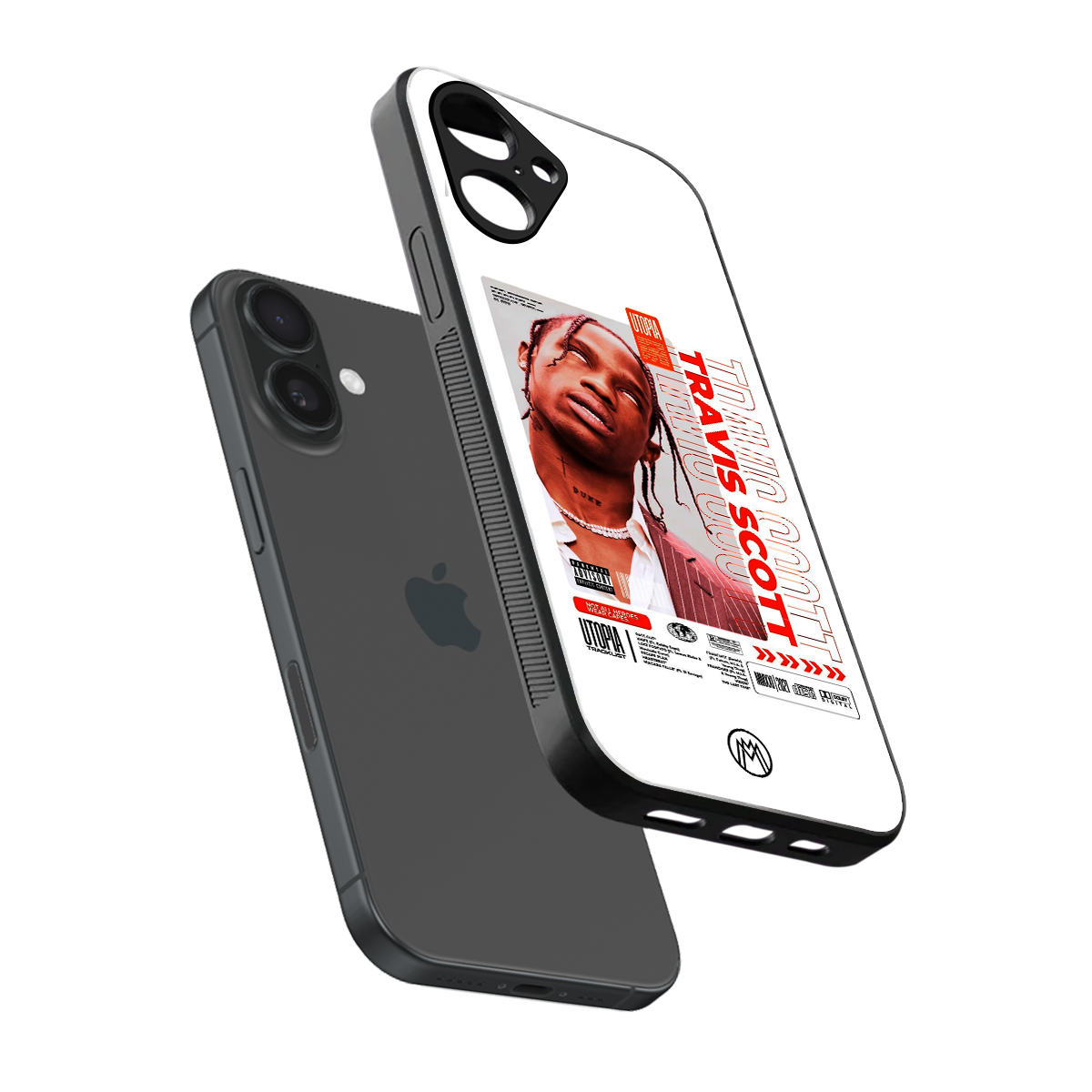 travis scott utopia back phone cover | glass case for iphone 16