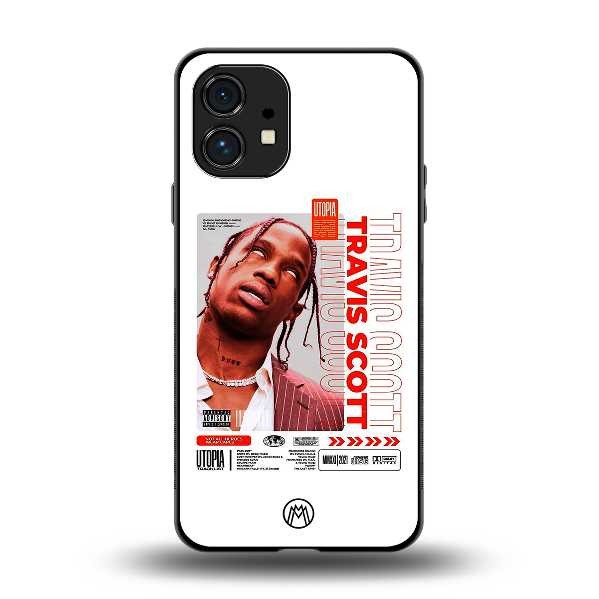 travis scott utopia back phone cover | glass case for nothing phone 1