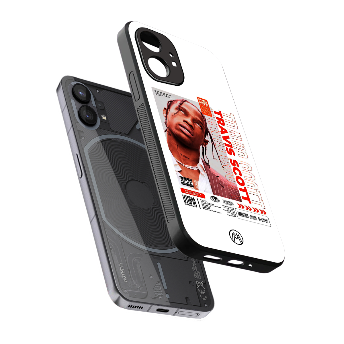 travis scott utopia back phone cover | glass case for nothing phone 1