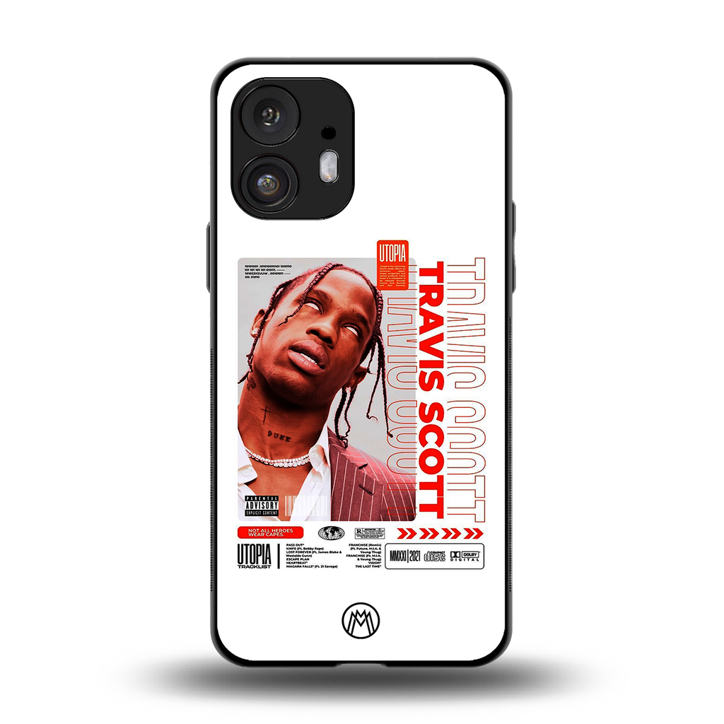 travis scott utopia back phone cover | glass case for nothing phone 2