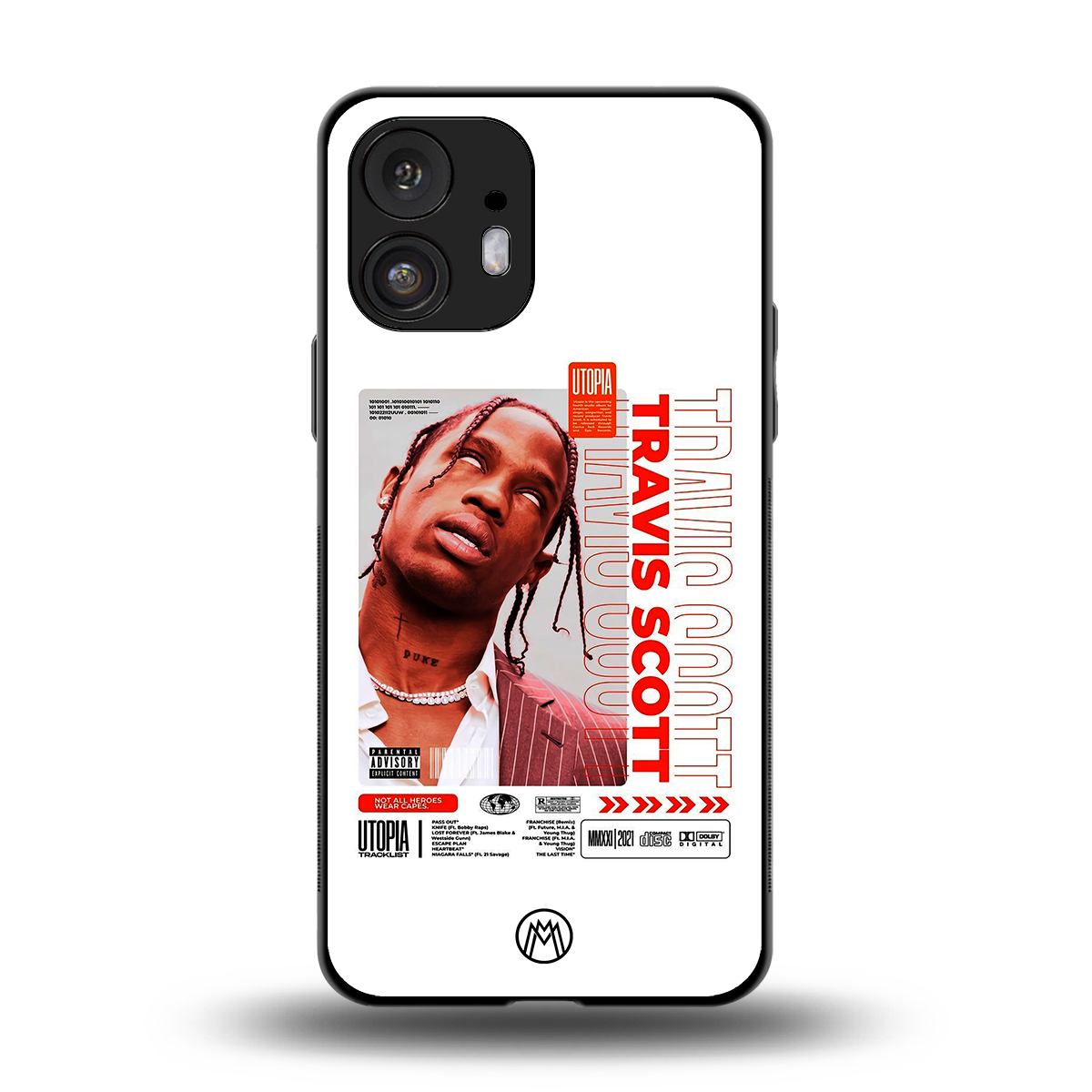 travis scott utopia back phone cover | glass case for nothing phone 2