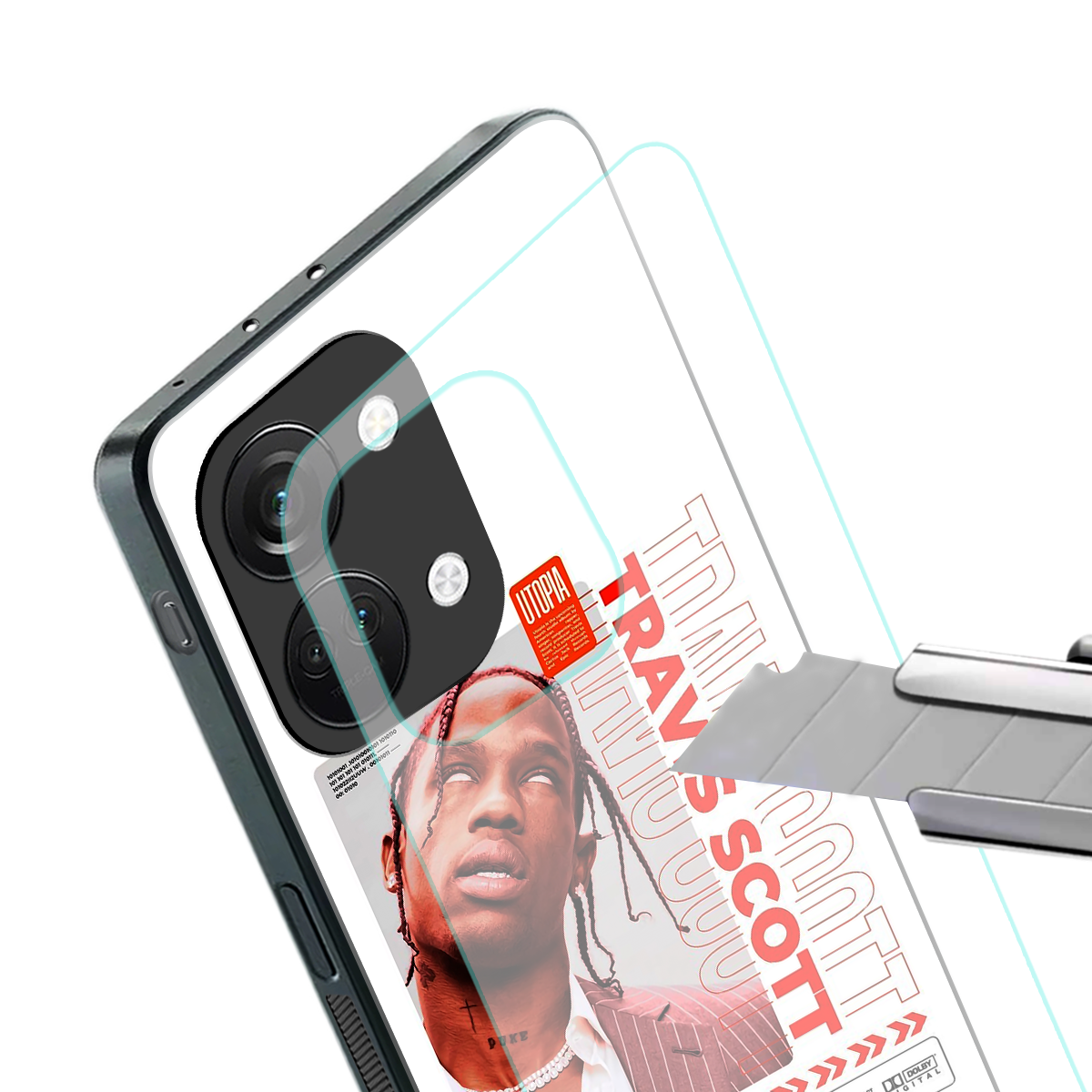 travis scott utopia back phone cover | glass case for oneplus nord 3