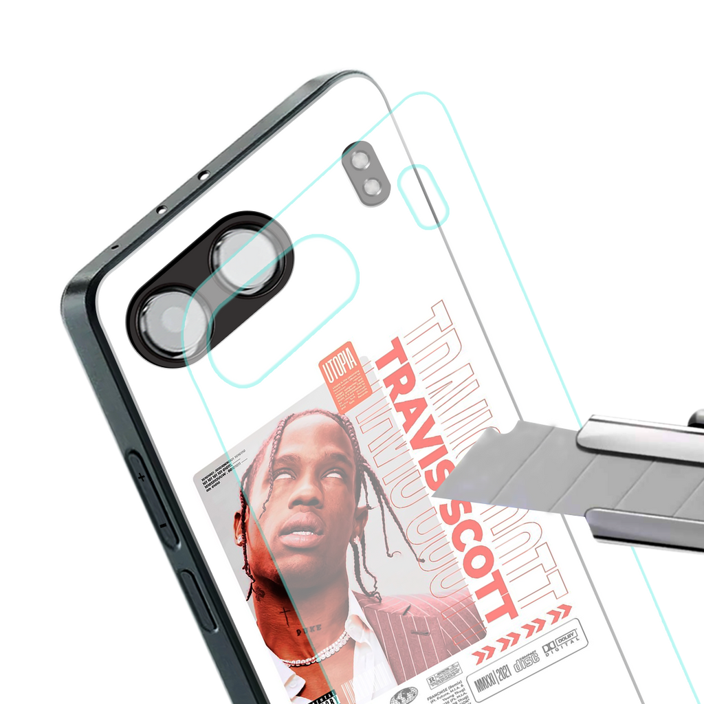 travis scott utopia back phone cover | glass case for oneplus nord 4
