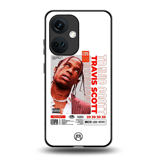 travis scott utopia back phone cover | glass case for oneplus nord ce 3