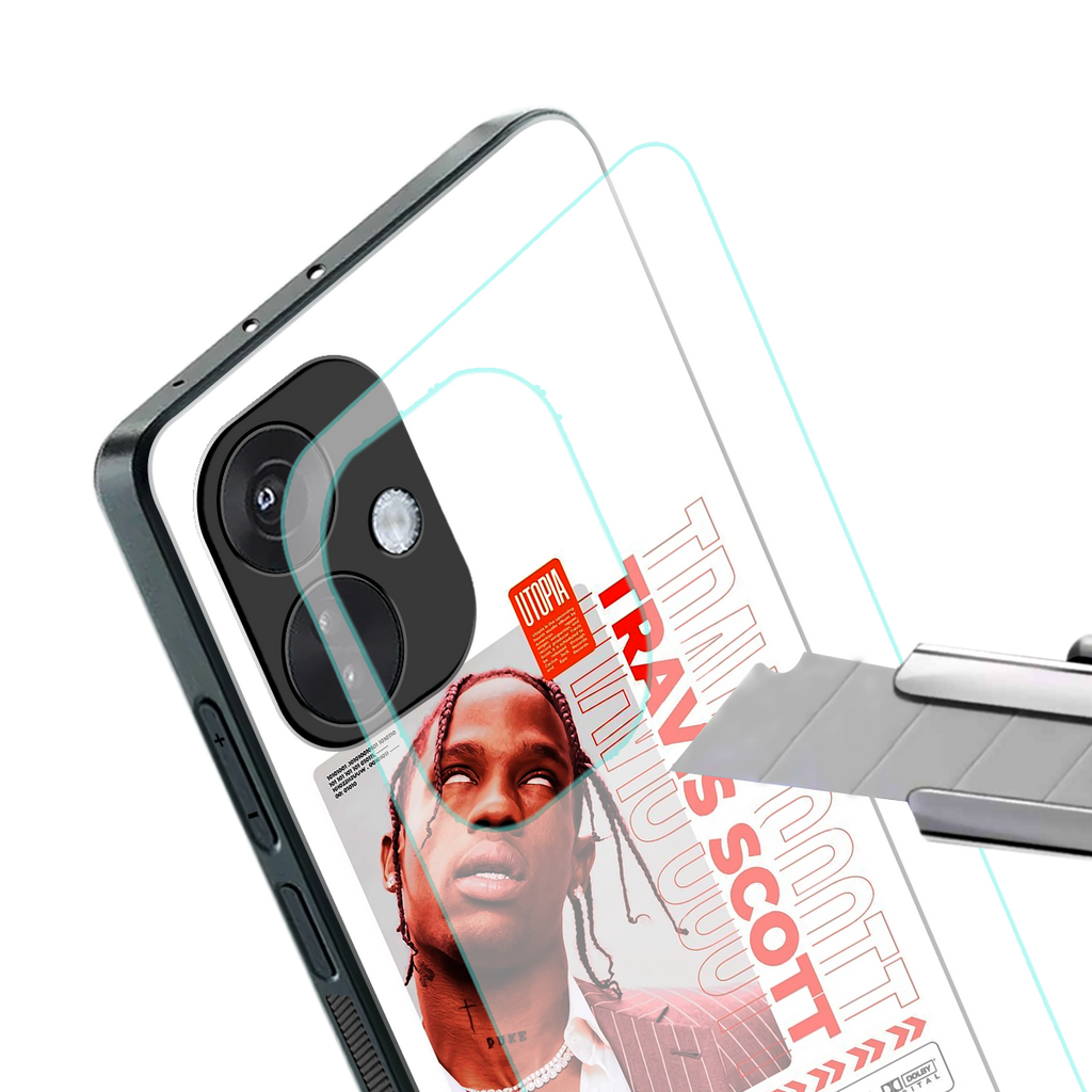 travis scott utopia back phone cover | glass case for oneplus nord ce 3