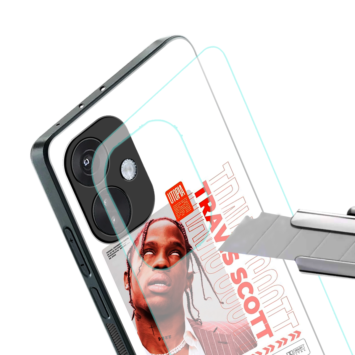 travis scott utopia back phone cover | glass case for oneplus nord ce 3