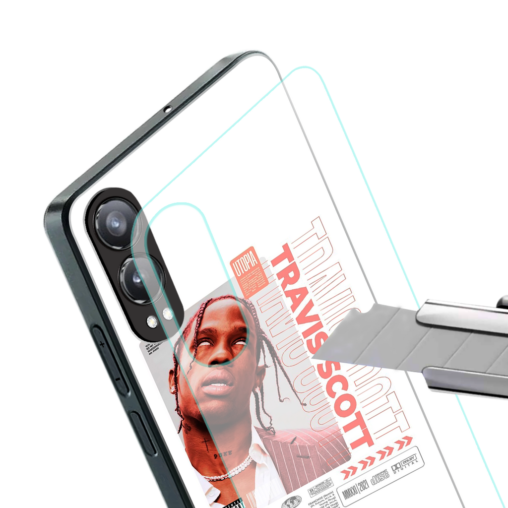 travis scott utopia back phone cover | glass case for oneplus nord ce 4 lite