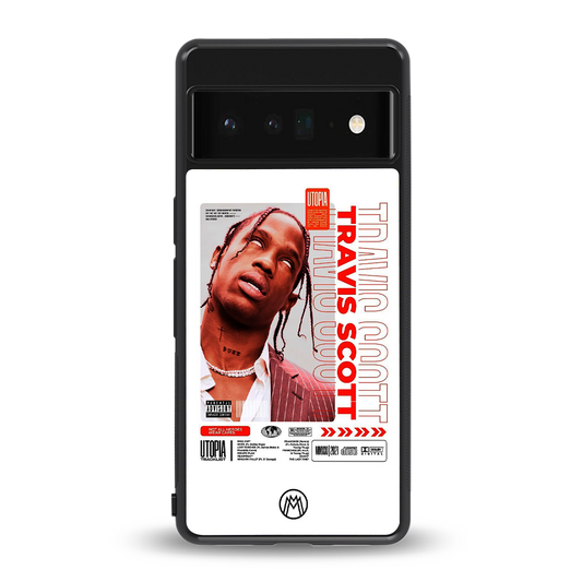 travis scott utopia back phone cover | glass case for google pixel 6 pro