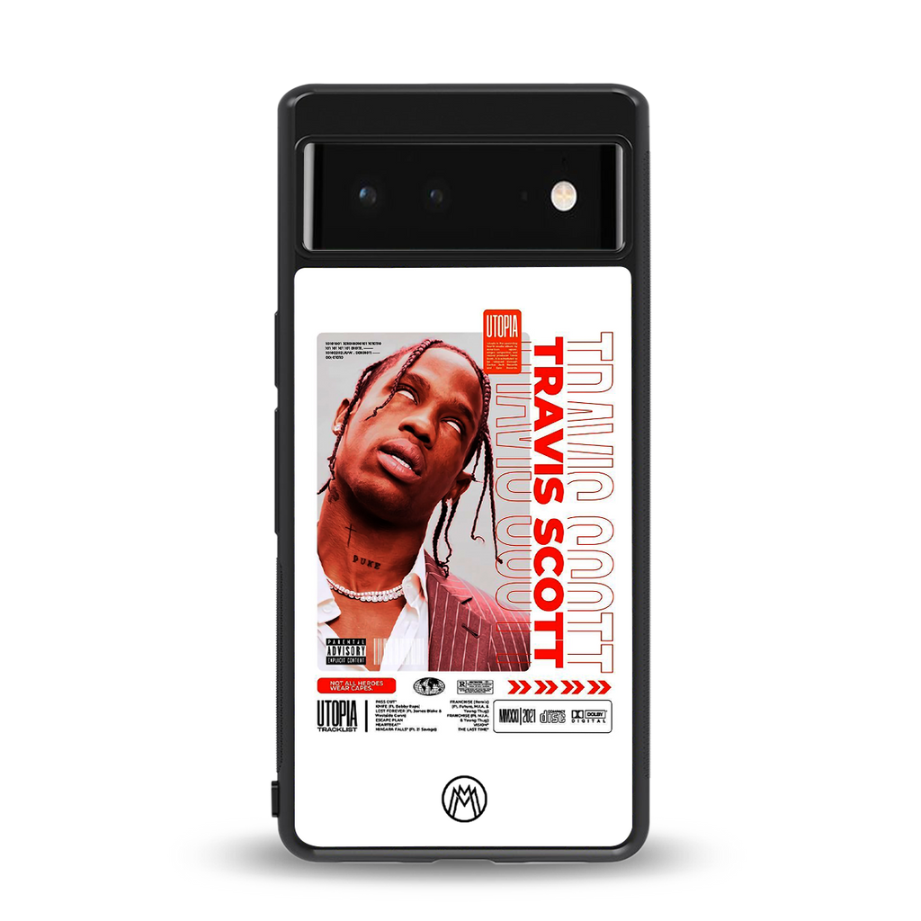 travis scott utopia back phone cover | glass case for Google Pixel 6A