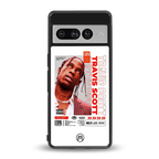 travis scott utopia back phone cover | glass case for google pixel 7 pro
