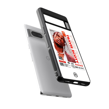 travis scott utopia back phone cover | glass case for google pixel 7 pro