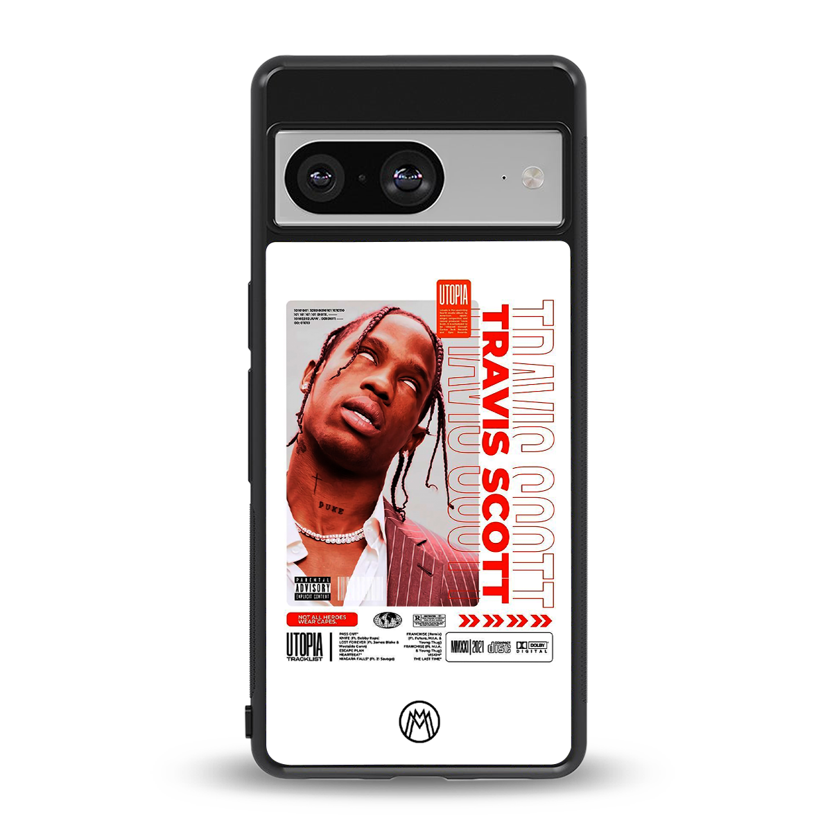travis scott utopia back phone cover | glass case for Google Pixel 8