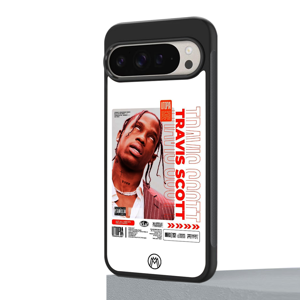travis scott utopia back phone cover | glass case for google pixel 9 pro
