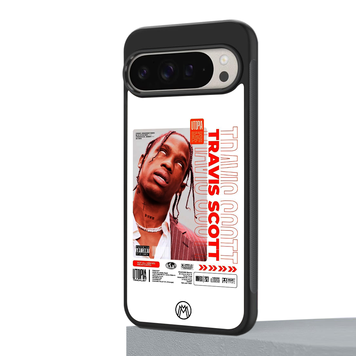 travis scott utopia back phone cover | glass case for google pixel 9 pro xl
