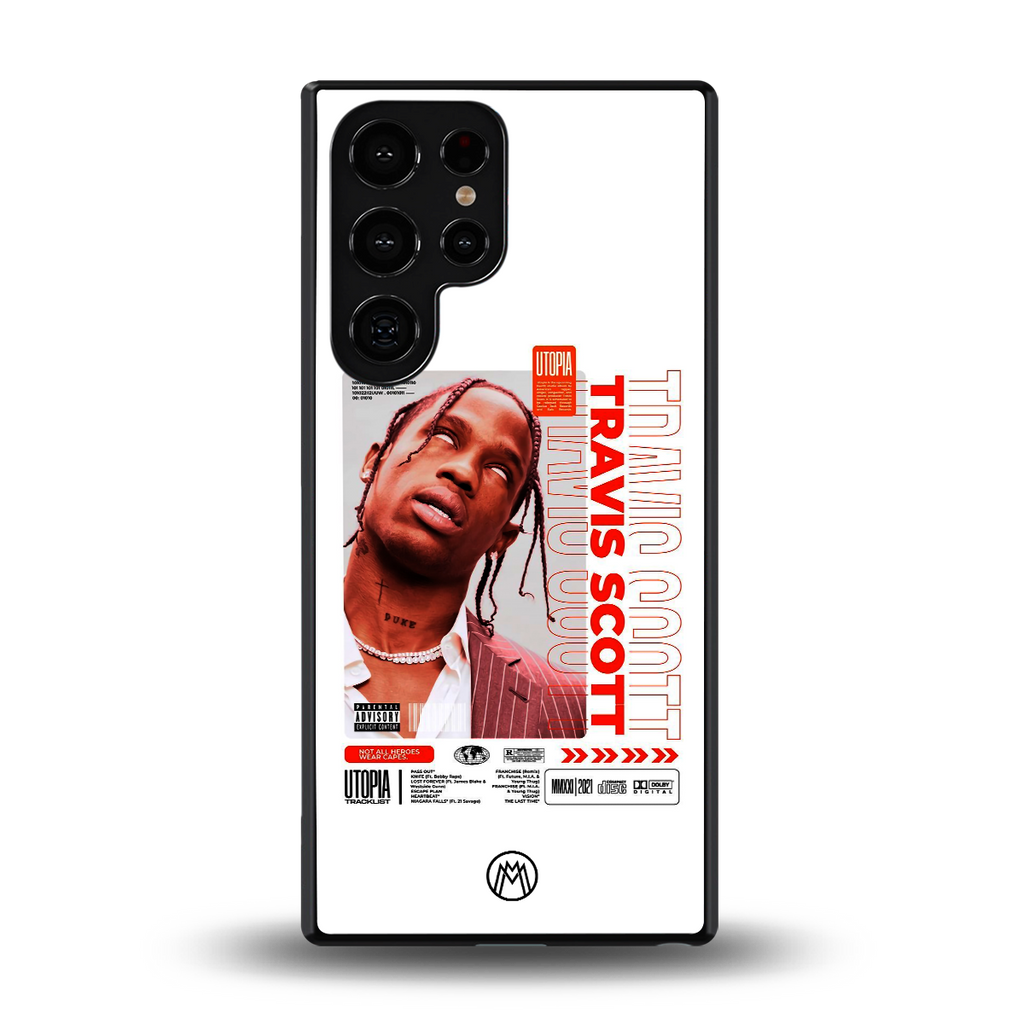 travis scott utopia back phone cover | glass case for samsung galaxy s25 ultra