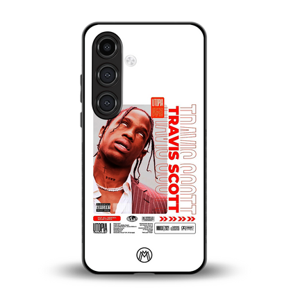travis scott utopia back phone cover | glass case for samsung galaxy s23