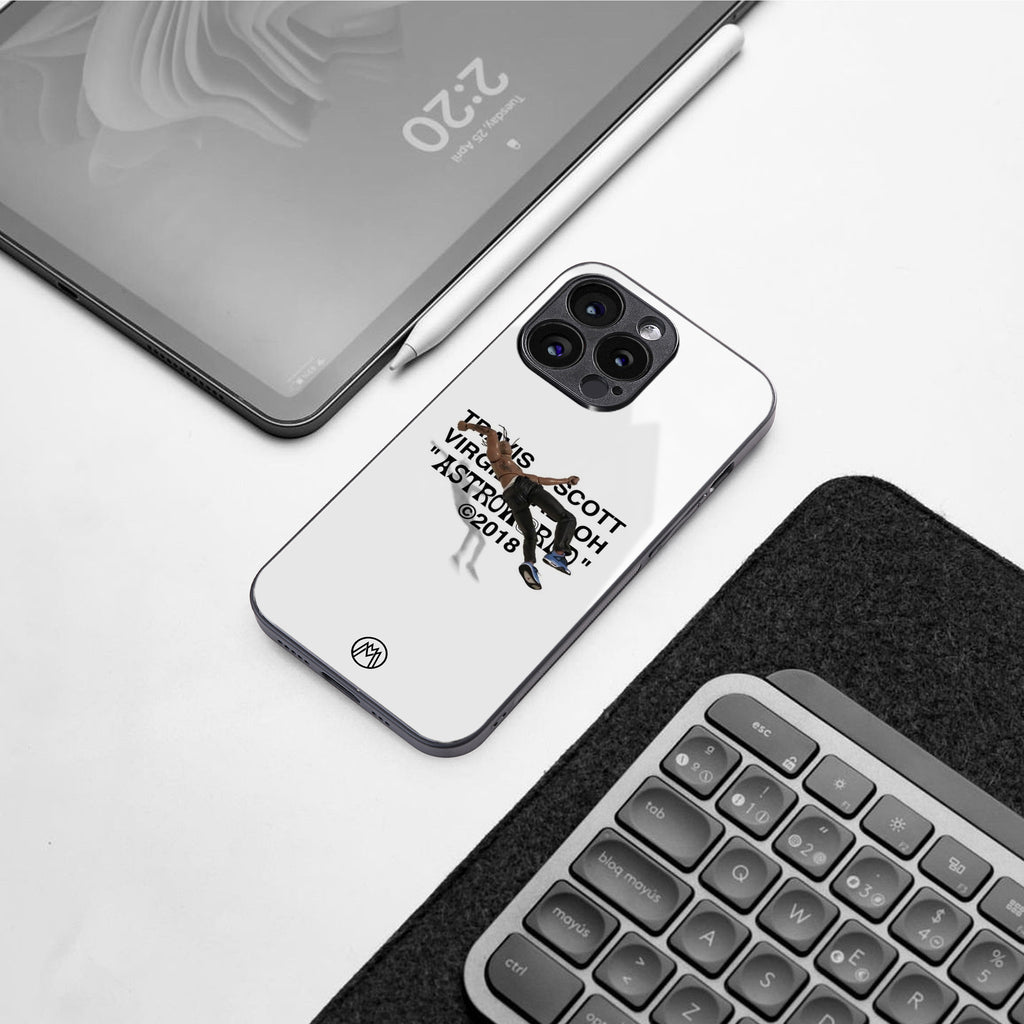 travis scott back phone cover | glass case for iphone 16