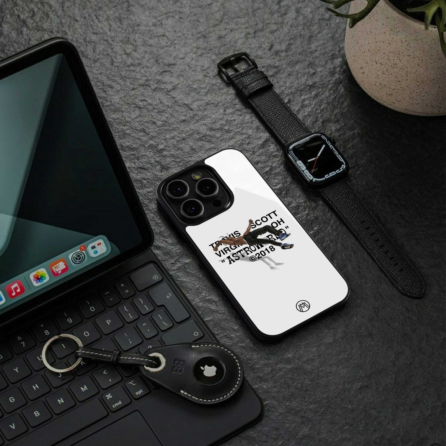 travis scott back phone cover | glass case for samsung galaxy s23