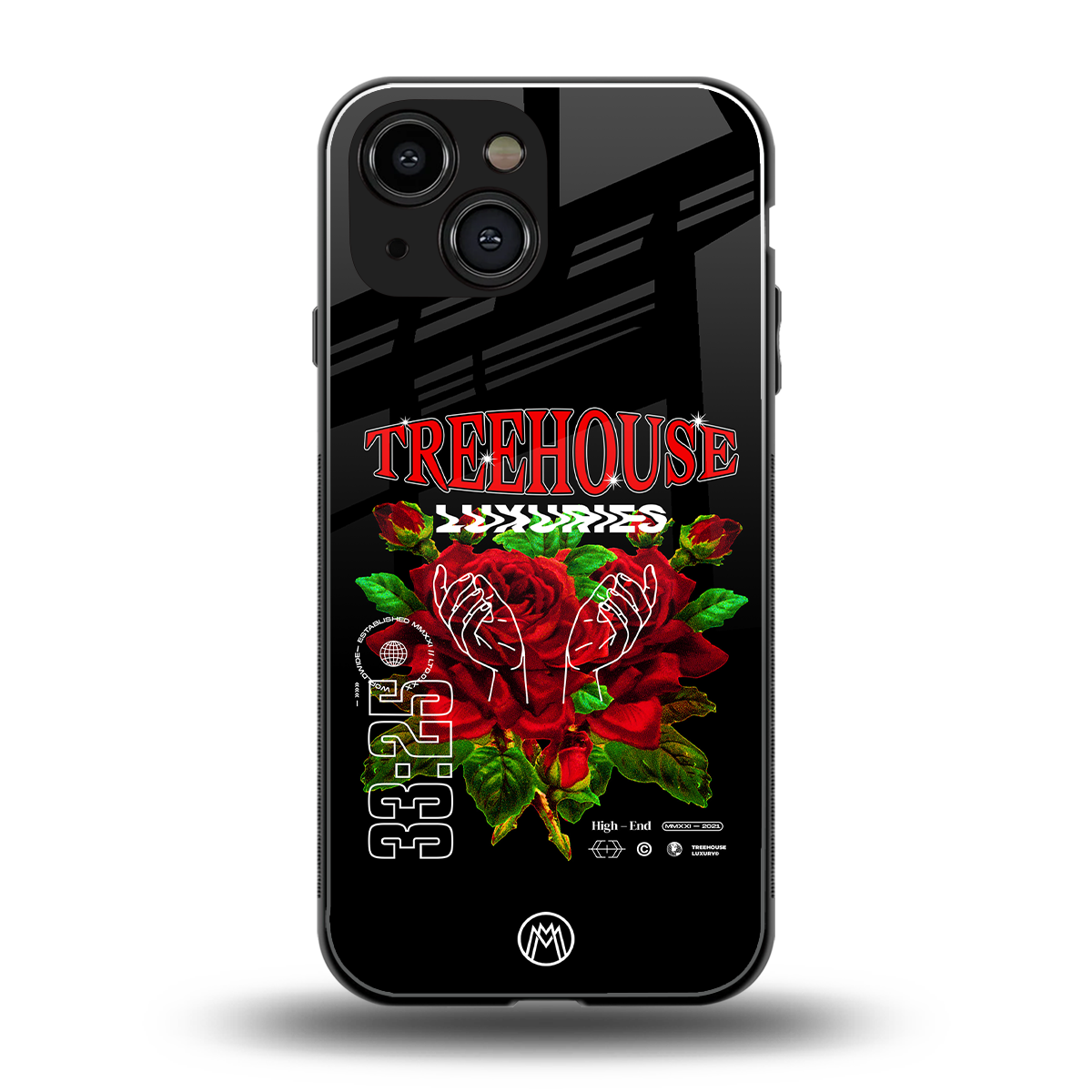 treehouse back phone cover | glass case for iphone 13 mini