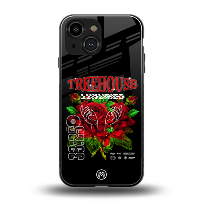 treehouse back phone cover | glass case for iphone 13 mini