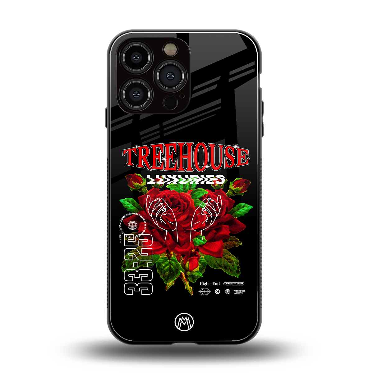treehouse back phone cover | glass case for iphone 13 pro max