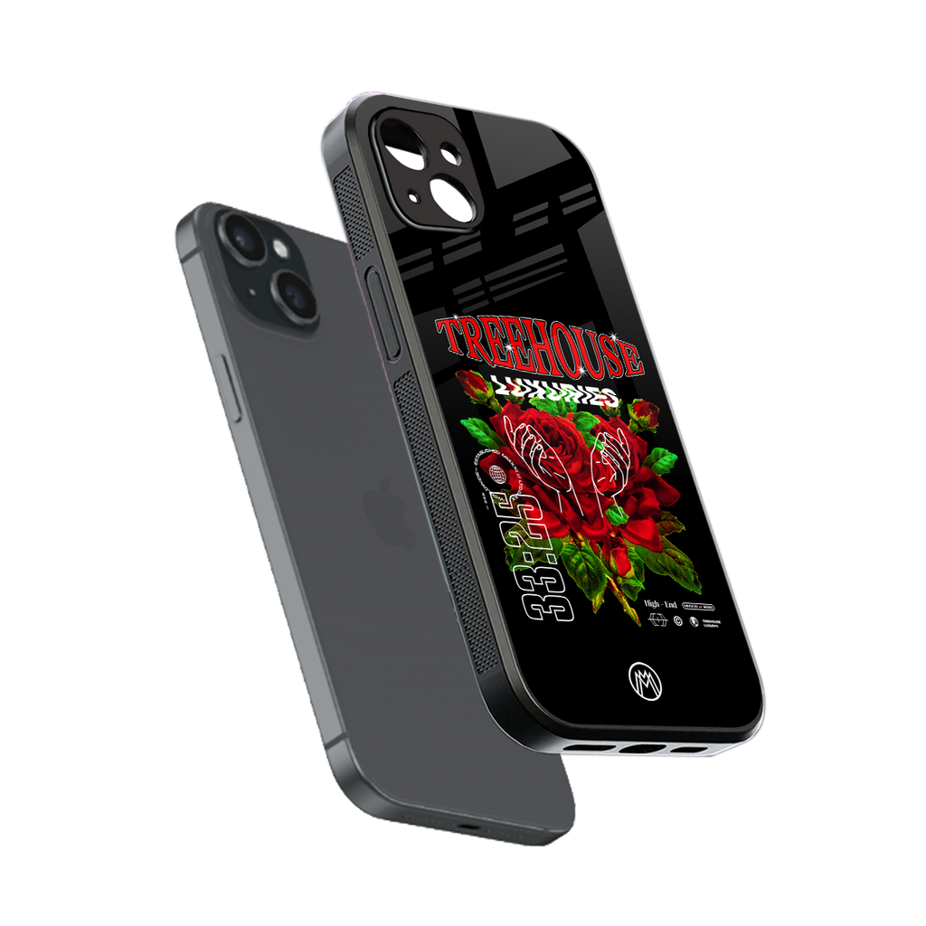 treehouse back phone cover | glass case for iphone 15 plus