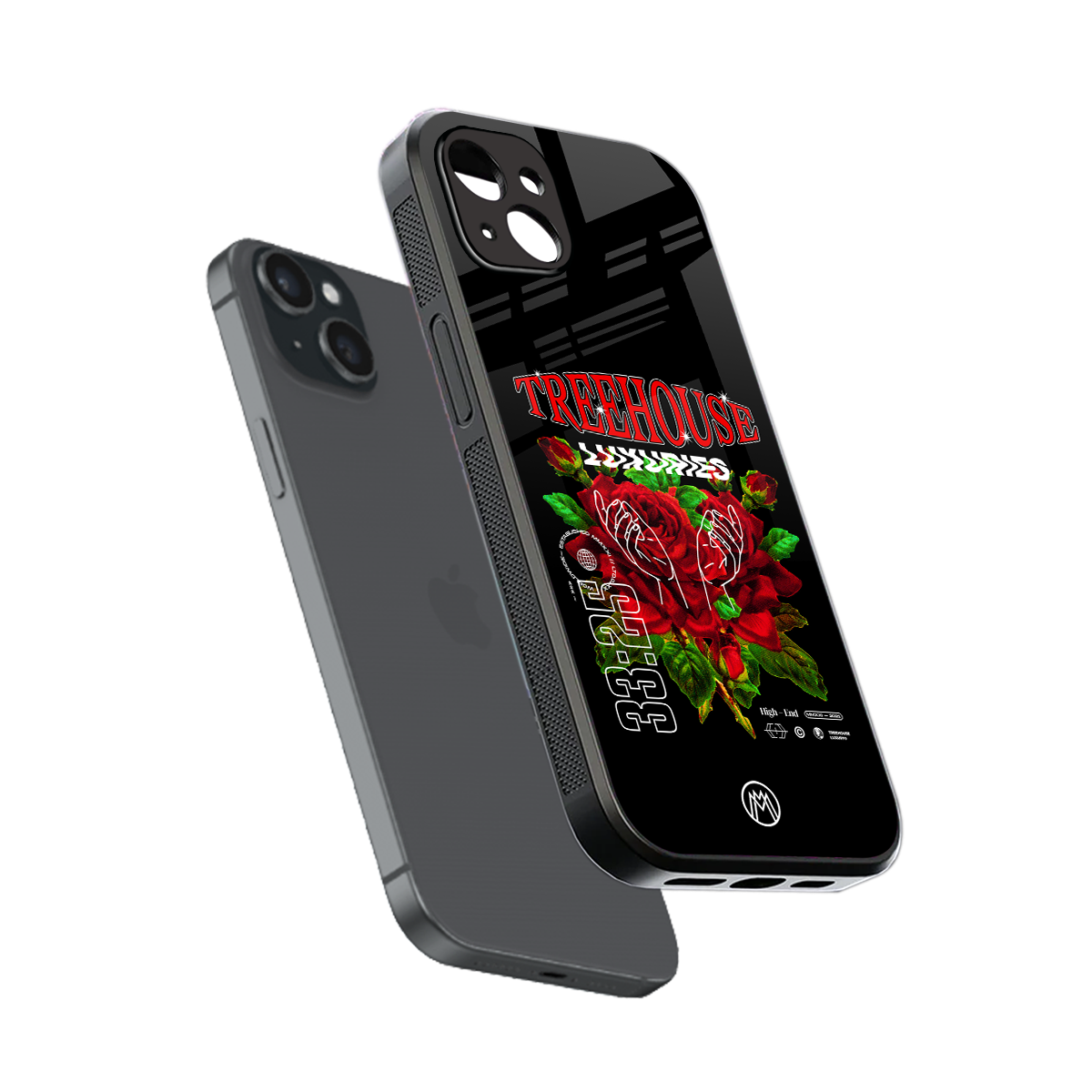 treehouse back phone cover | glass case for iphone 14 plus