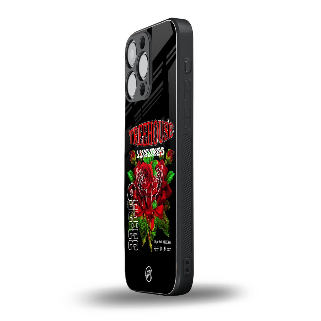 treehouse back phone cover | glass case for iphone 14 pro max