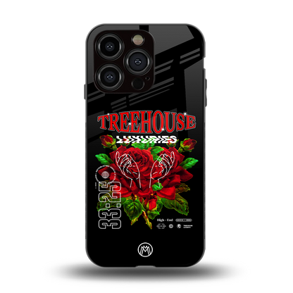 treehouse back phone cover | glass case for iphone 15 pro