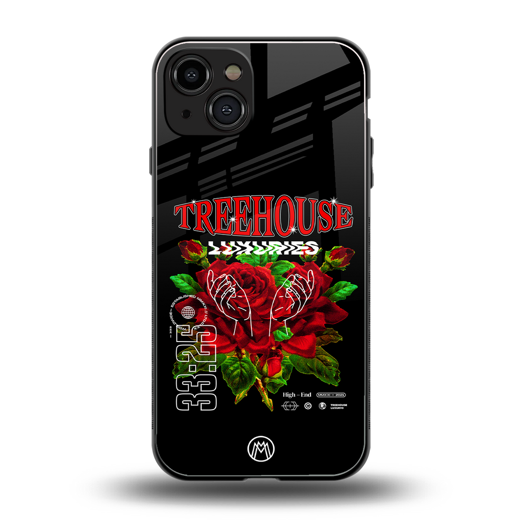 treehouse back phone cover | glass case for iphone 15