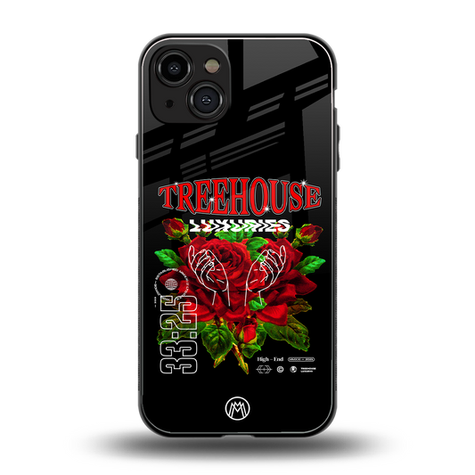 treehouse back phone cover | glass case for iphone 15