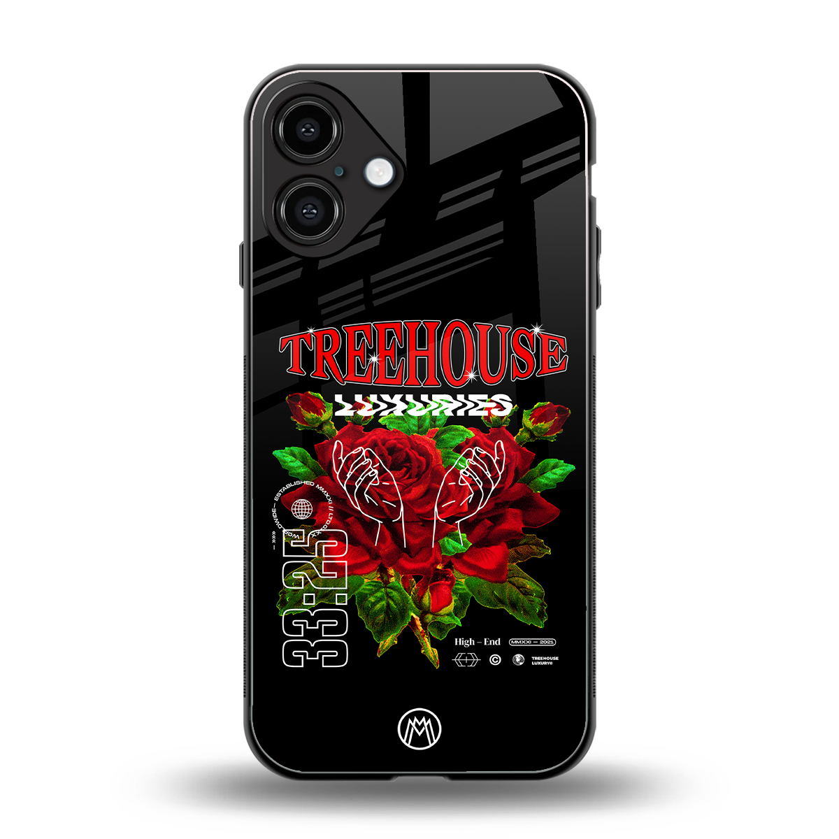 treehouse back phone cover | glass case for iphone 16 plus
