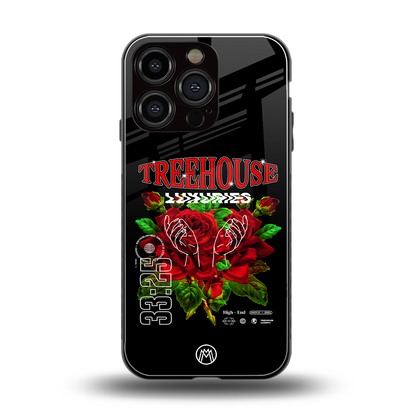 treehouse back phone cover | glass case for iphone 16 pro