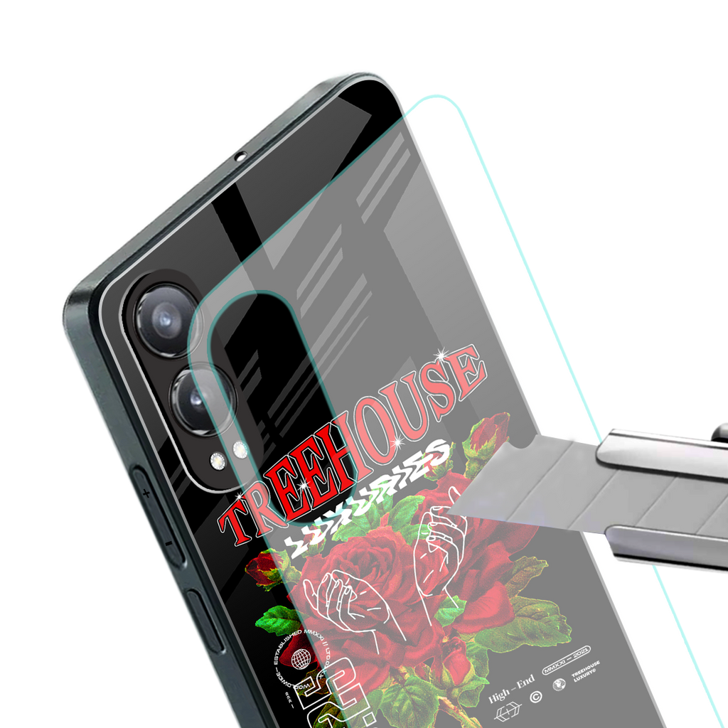 treehouse back phone cover | glass case for oneplus nord ce 4 lite