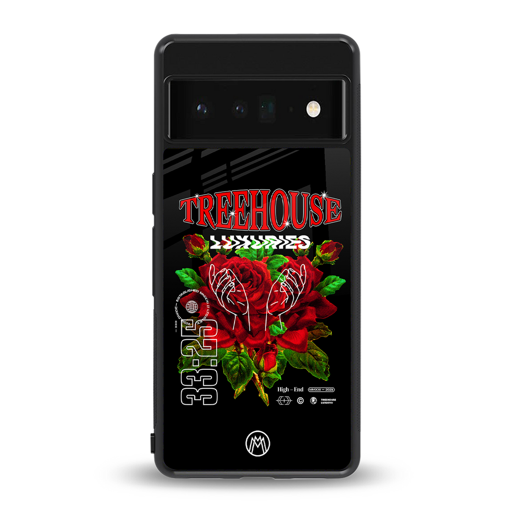 treehouse back phone cover | glass case for google pixel 6 pro